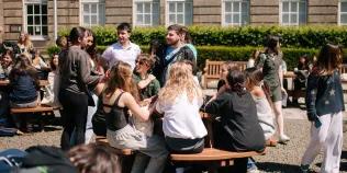 Summer School Students in the Quad at Holyrood Campus