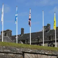 Five flags outside at the iconic Stirling Castle