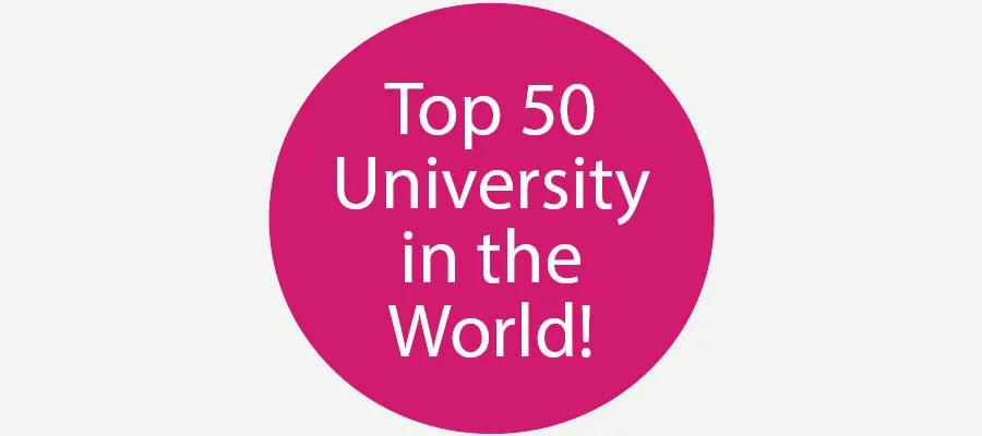 Top 50 university roundel