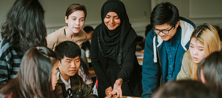 Students working in group